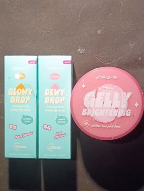 CREME - GLOWY DROP NOURISHING MOISTURIZING & GELLY BRIGHTNING EYE PATCHES